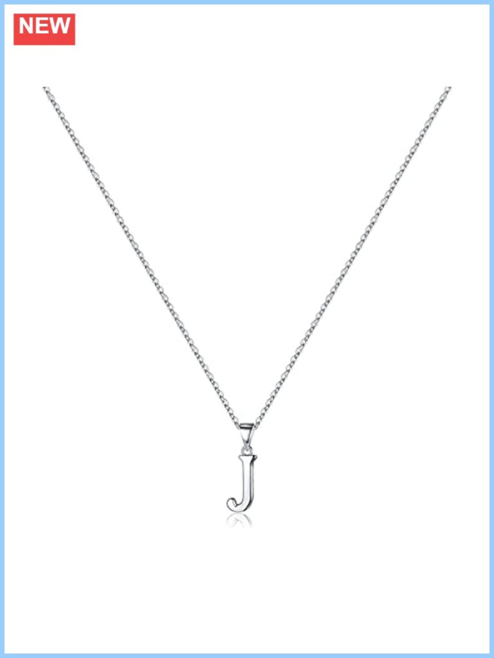 S925 Sterling Silver Initial Necklace, Dainty Hypoallergenic Pendant Jewelry